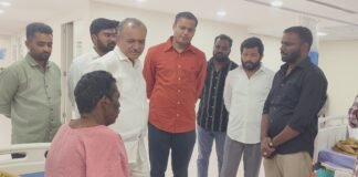 బద్దెల మల్లయ్యను పరామర్శించిన గండ్ర